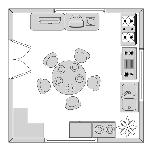 Kitchen Floor Plan example